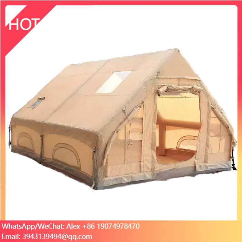 Большая семейная портативная надувная палатка для глэмпинга класса люкс, водонепроницаемая, из ткани Оксфорд, с двумя спальнями
Большая семейная портативная надувная палатка для глэмпинга класса люкс, водонепроницаемая, из ткани Оксфорд, с двумя спальнями