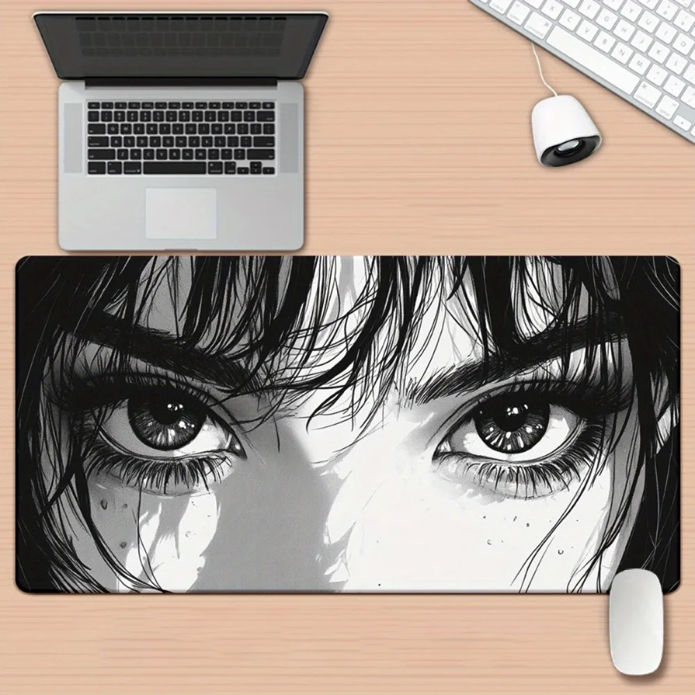 Manga Anime Girl Eyes Extended Desk Mat, Black & White Aesthetic Gaming Mouse Pad, Non-Slip Large Mousepad for Decor
Manga Anime Girl Eyes Extended Desk Mat, Black & White Aesthetic Gaming Mouse Pad, Non-Slip Large Mousepad for Decor
