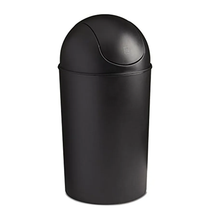 10 gal Grand Plastic Swing Top Kitchen Trash Can, Black
10 gal Grand Plastic Swing Top Kitchen Trash Can, Black