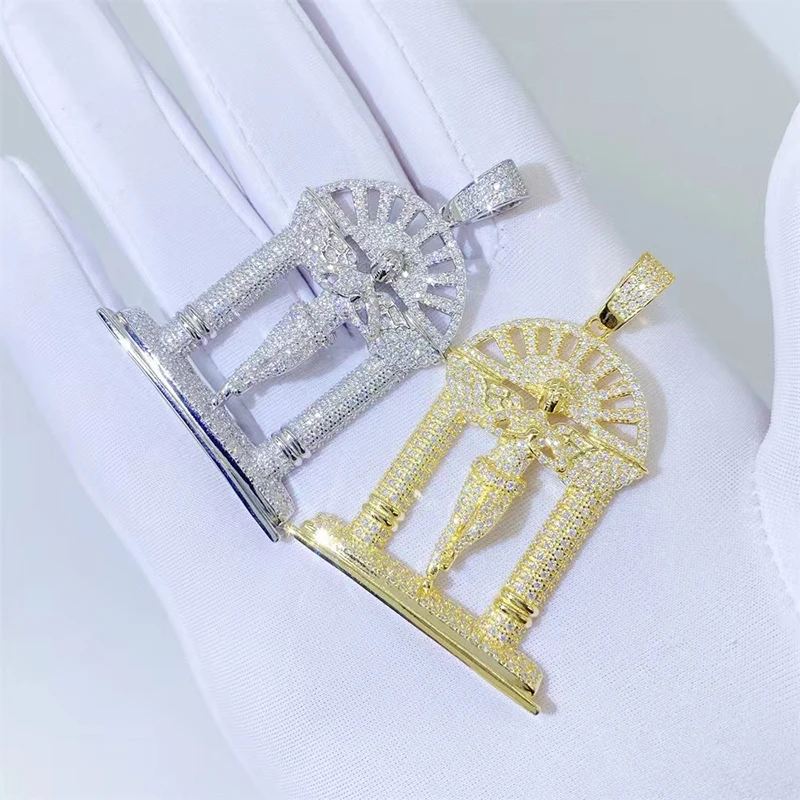 Trendy 925 Sterling Silver Angel Cross Pendant Pave D Color VVS1 Moissanite Hiphop Pendant Plated White Gold Diamond Test Pass
Trendy 925 Sterling Silver Angel Cross Pendant Pave D Color VVS1 Moissanite Hiphop Pendant Plated White Gold Diamond Test Pass