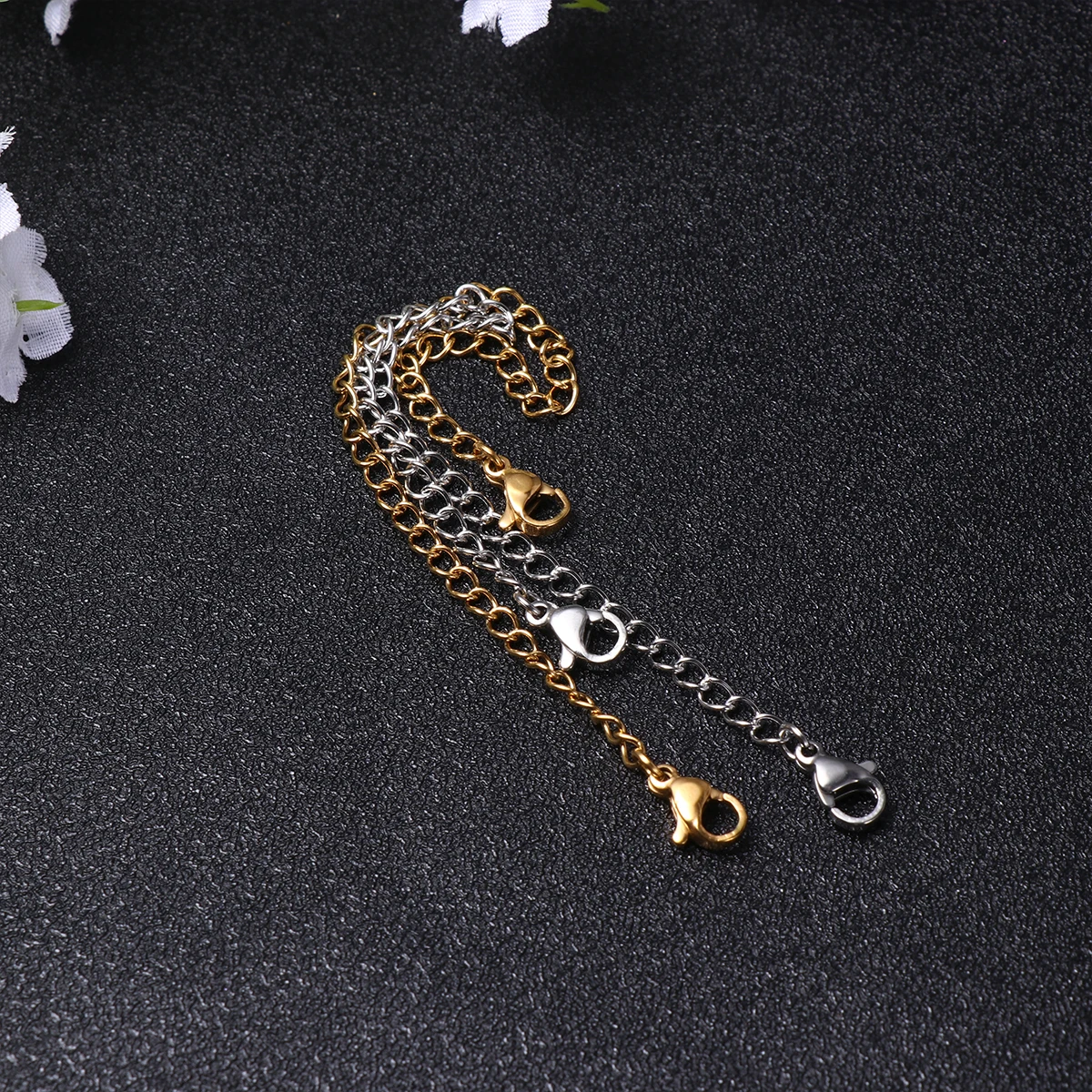 12PCS Extender Stainless Steel Lobster Buckle Chain With Clasp Buckles Necklace Bracelet DIY Jewelry Supplies Multiple Sizes 
12PCS Extender Stainless Steel Lobster Buckle Chain With Clasp Buckles Necklace Bracelet DIY Jewelry Supplies Multiple Sizes