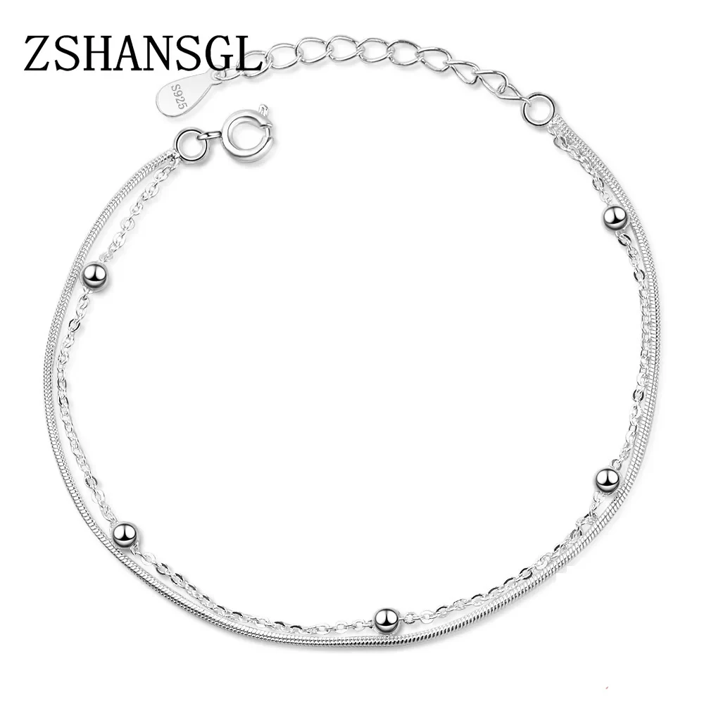 New Double-deck Bracelet & Bangle Adjustable Mujer Charm Silver Color Bracelet For Women Bridal Wedding Jewelry
New Double-deck Bracelet & Bangle Adjustable Mujer Charm Silver Color Bracelet For Women Bridal Wedding Jewelry