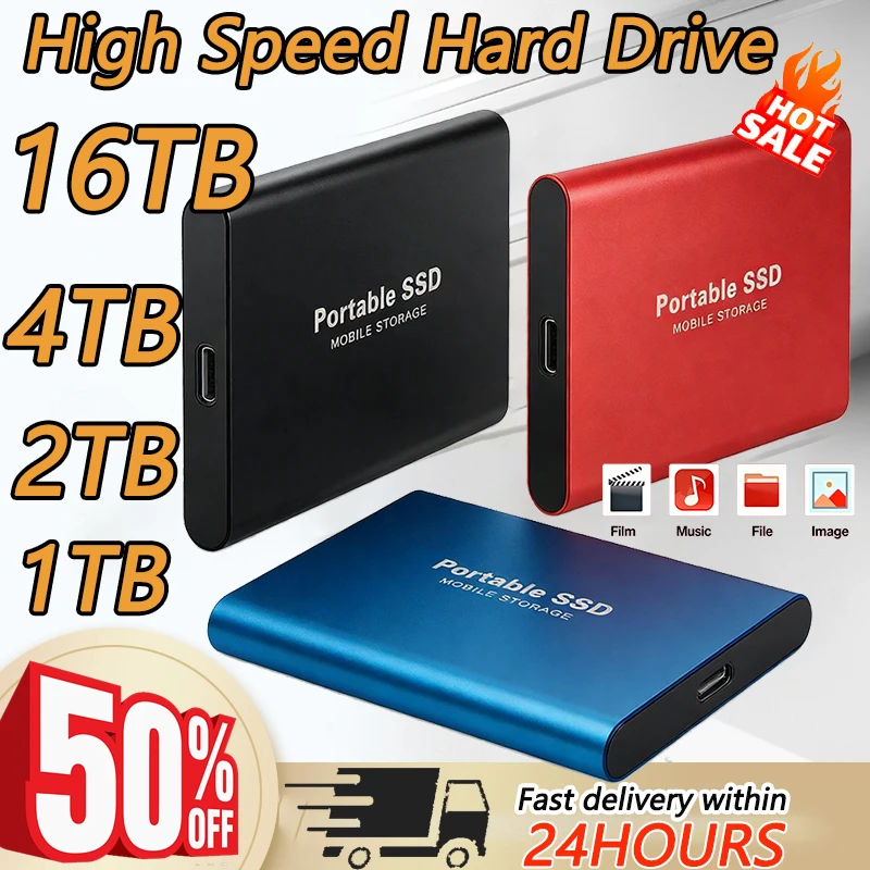 16TB Large Capacity External Hard Drive Quiet Operation Mobile Storage SSD USB3.2 Type-C High Speed Solid Stae Disk For PC MAC
16TB Large Capacity External Hard Drive Quiet Operation Mobile Storage SSD USB3.2 Type-C High Speed Solid Stae Disk For PC MAC