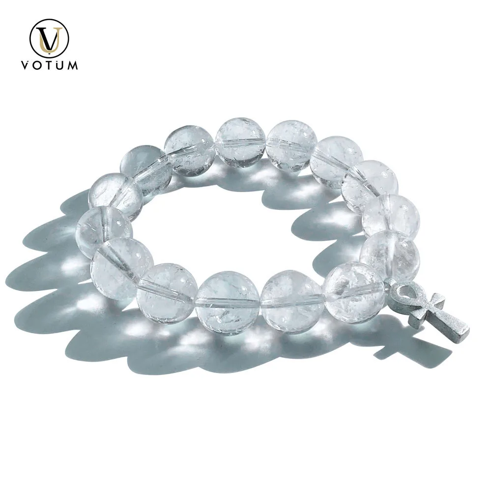 Votum Natural 12m White Azeztulite Quartz Crystal Stone Silver 925 Ankh Charm Beads Bracelet for Women Xmas Gift Energy Jewelry 
Votum Natural 12m White Azeztulite Quartz Crystal Stone Silver 925 Ankh Charm Beads Bracelet for Women Xmas Gift Energy Jewelry
