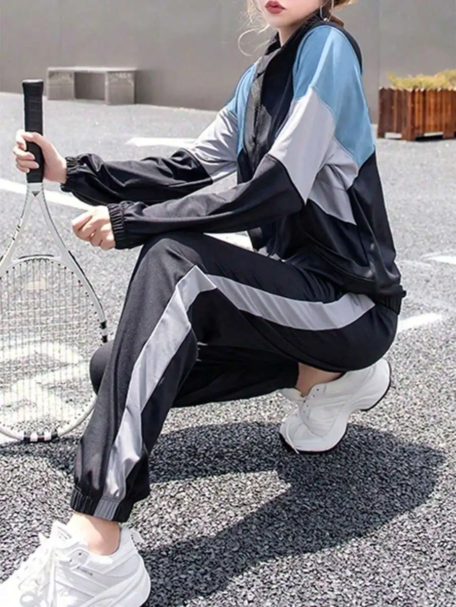 Women 3pcs Sports Set Zipper Splice Hoodie Harem Pants Running Gym Workout Outfit Spring
Women 3pcs Sports Set Zipper Splice Hoodie Harem Pants Running Gym Workout Outfit Spring