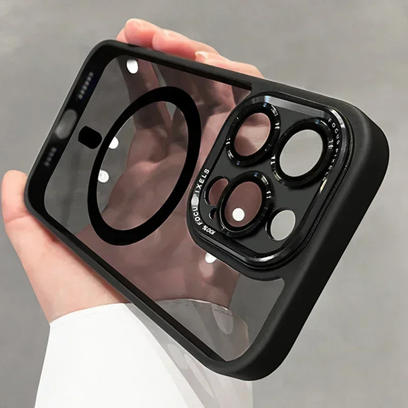 Luxury Magnetic Metal Lens Bumper Protection Case For iPhone 16 15 14 13 12 11 Pro Max 16 Plus Wireless Charge Hard Clear Cover
Luxury Magnetic Metal Lens Bumper Protection Case For iPhone 16 15 14 13 12 11 Pro Max 16 Plus Wireless Charge Hard Clear Cover