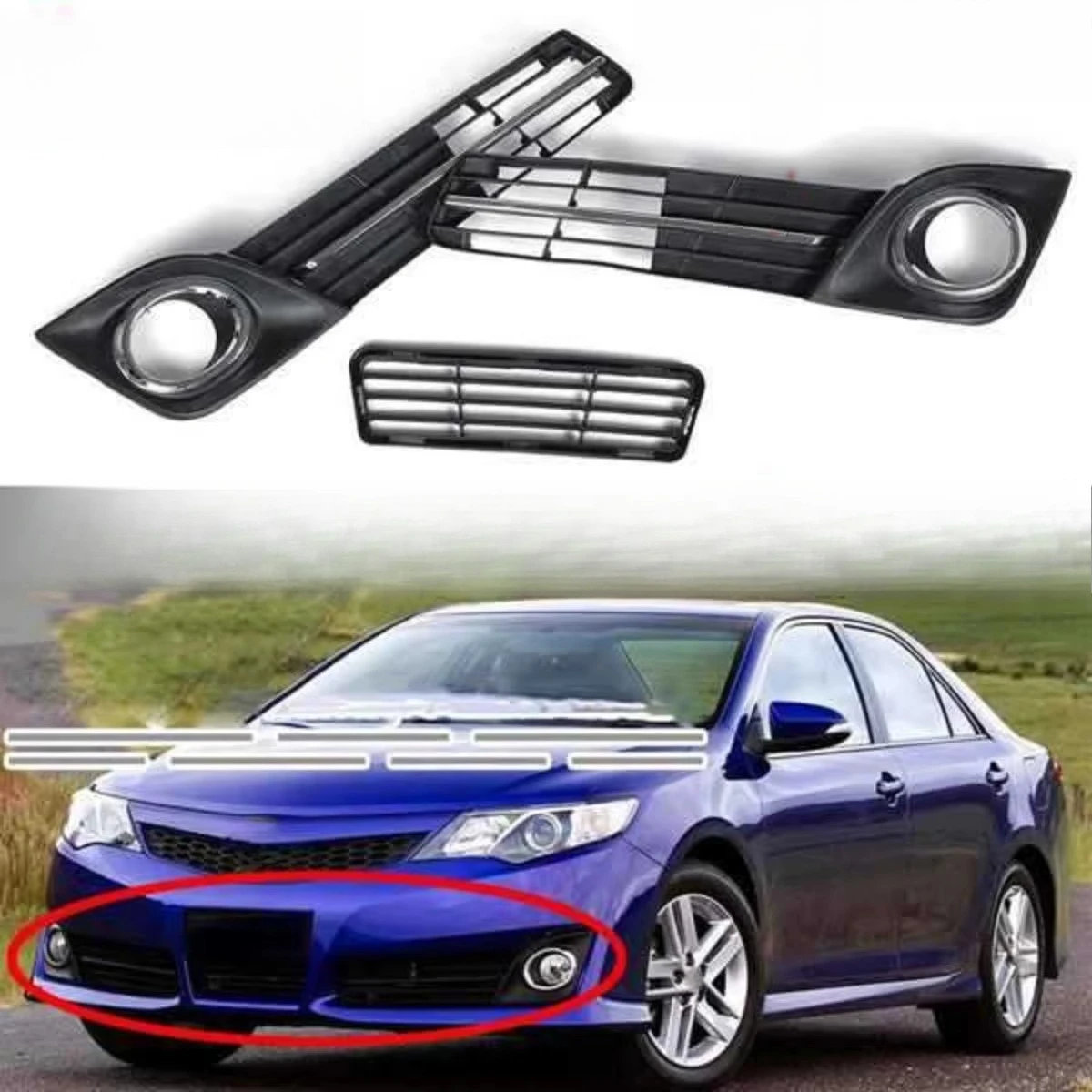 For Toyota Camry SE 2012-2014 Bumper Grille Fog Light Frame Lower Grille Front Bumper Trim Panel Accessories
For Toyota Camry SE 2012-2014 Bumper Grille Fog Light Frame Lower Grille Front Bumper Trim Panel Accessories