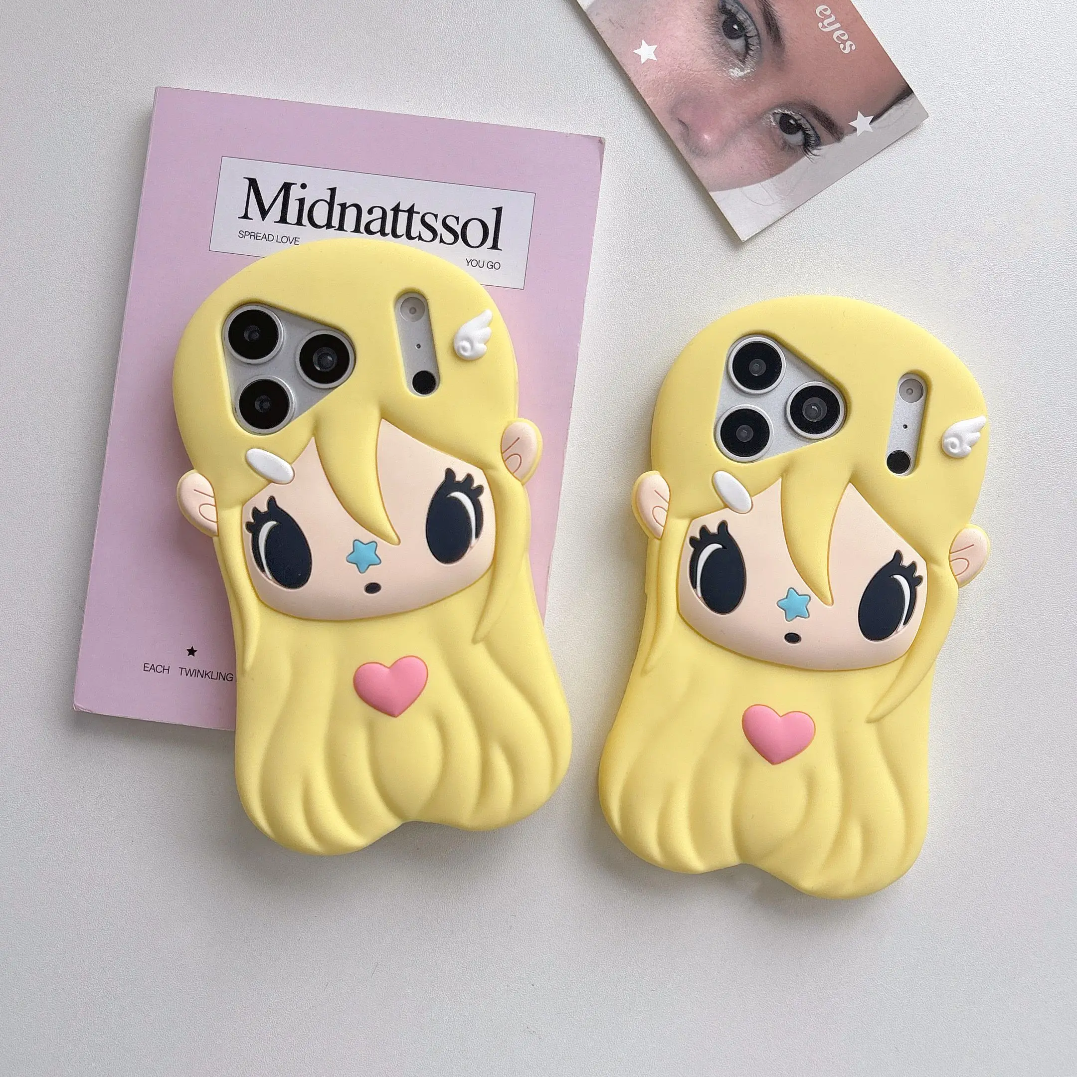3D Silicone Cute Big Eyes Girl Phone Case For iPhone17 16 Pro Max 16Plus Sweety Cartoon Doll Anti-drop Soft Protective Cover
3D Silicone Cute Big Eyes Girl Phone Case For iPhone17 16 Pro Max 16Plus Sweety Cartoon Doll Anti-drop Soft Protective Cover