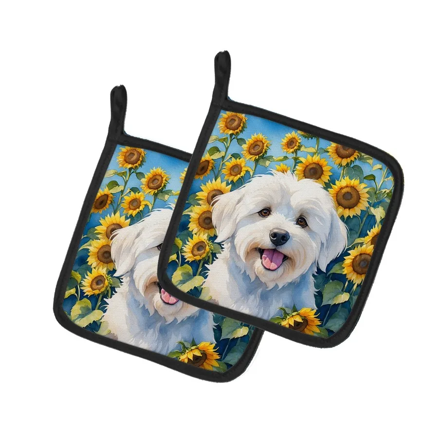 Пара подставок для кастрюль Coton de Tulear в подсолнухах, кухонные термостойкие подставки для кастрюль, наборы подставок для духовки для приготовления пищи, выпечки, барбекю
Пара подставок для кастрюль Coton de Tulear в подсолнухах, кухонные термостойкие подставки для кастрюль, наборы подставок для духовки для приготовления пищи, выпечки, барбекю