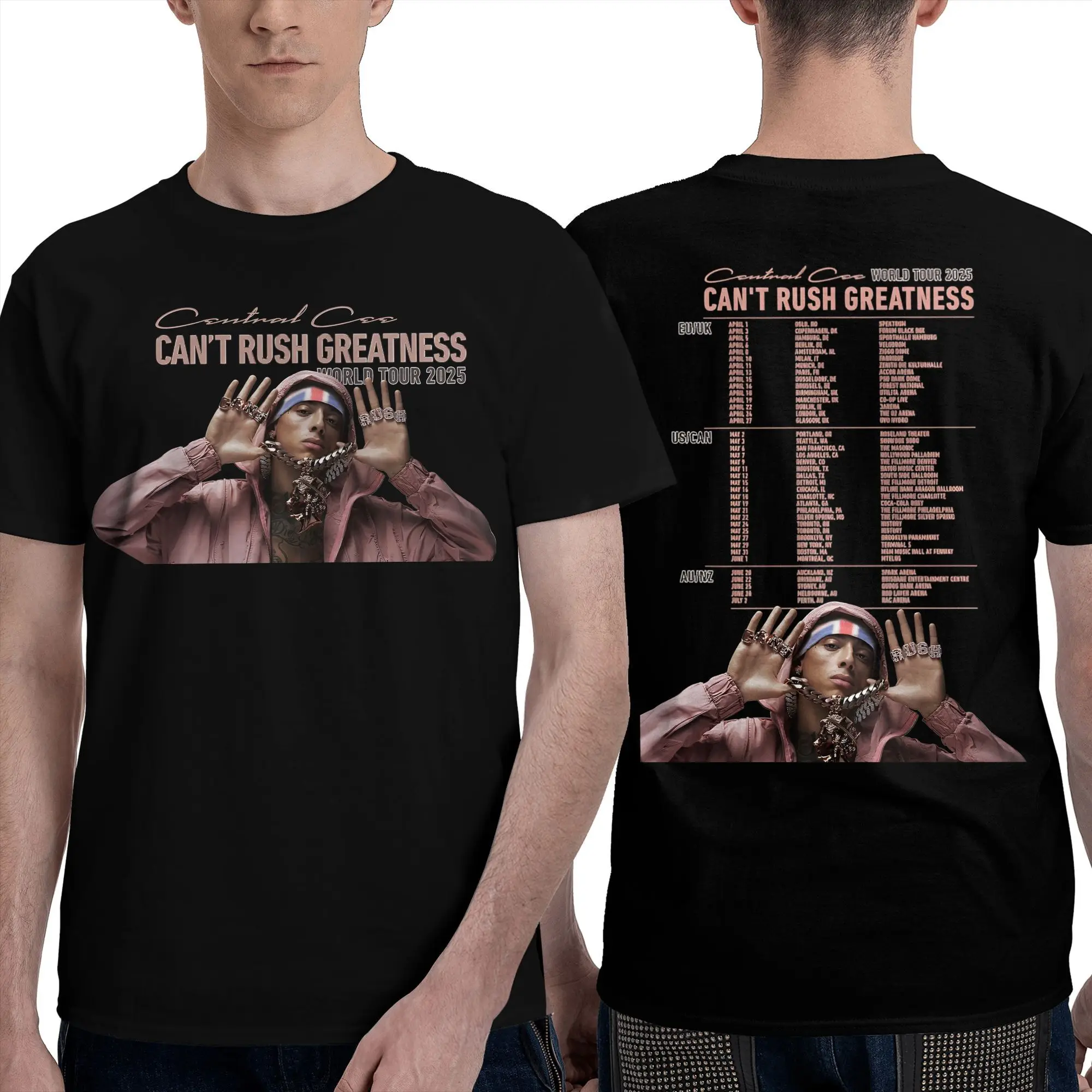 Футболка CAN'T RUSH GREATNESS World Tour 2025, футболки Central Cee Singer, топы с короткими рукавами, летние футболки большого размера с круглым вырезом
Футболка CAN'T RUSH GREATNESS World Tour 2025, футболки Central Cee Singer, топы с короткими рукавами, летние футболки большого размера с круглым вырезом