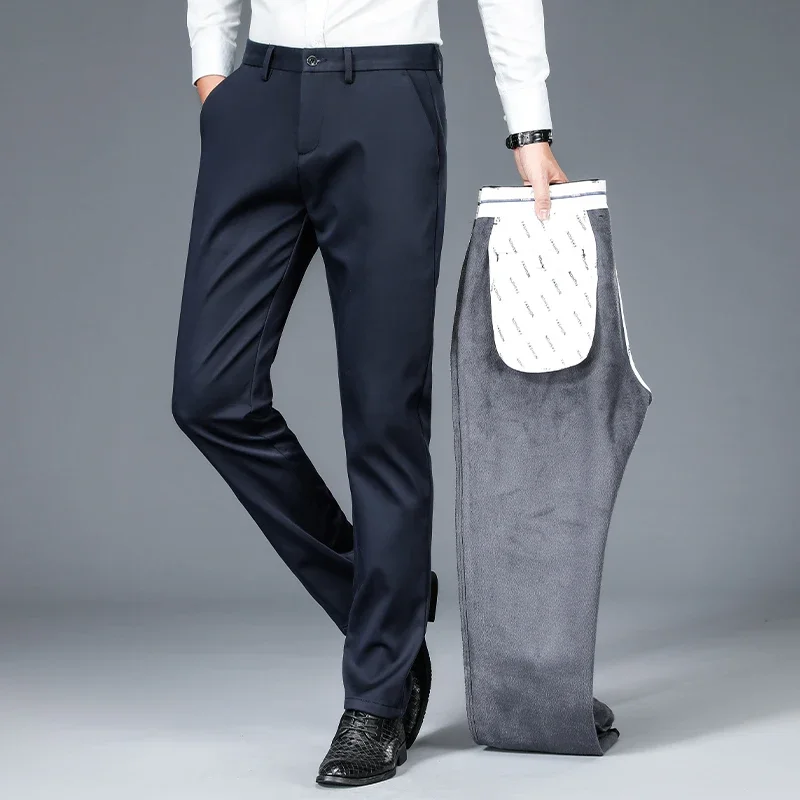 Men's Winter Fleece Warm Business Suit Pants 2024 New Men Smart Casual Classic Straight Slim Fit Office Stretch Trousers
Men's Winter Fleece Warm Business Suit Pants 2024 New Men Smart Casual Classic Straight Slim Fit Office Stretch Trousers