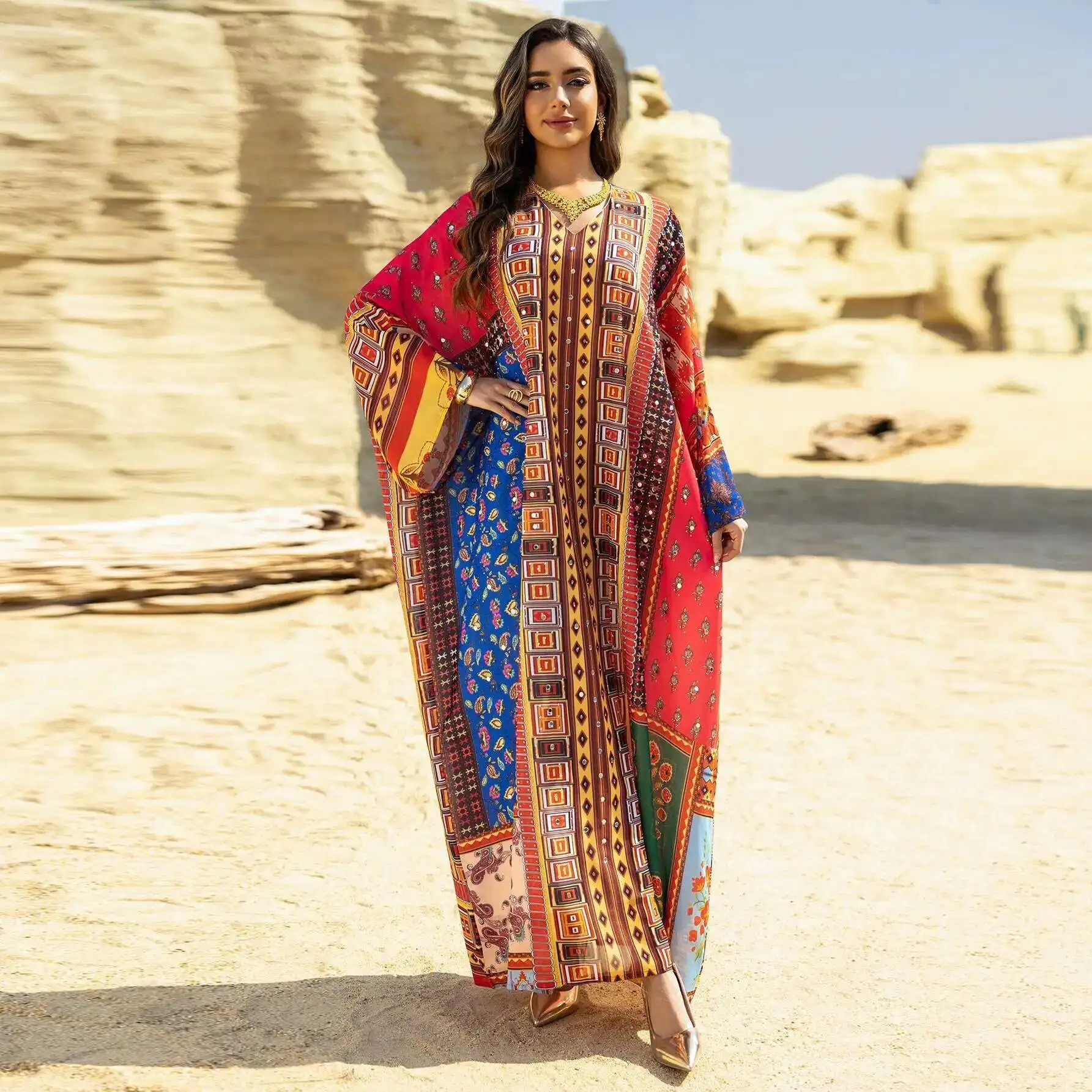 Ab472 Dubai Spring Summer New Printed Rhinestone Heavy Embroidery Loose Fashion Jalabiya Dress Dubai Luxury Islam Elegant
Ab472 Dubai Spring Summer New Printed Rhinestone Heavy Embroidery Loose Fashion Jalabiya Dress Dubai Luxury Islam Elegant