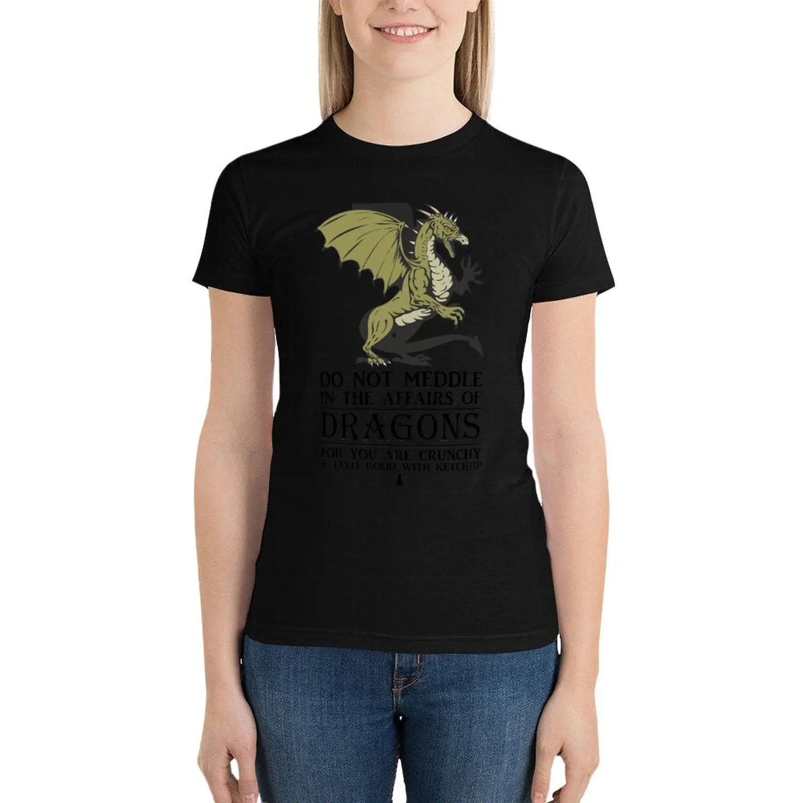 2 Many Dragon Meddlers T-Shirt summer tops summer clothes cotton t shirts Women
2 Many Dragon Meddlers T-Shirt summer tops summer clothes cotton t shirts Women
