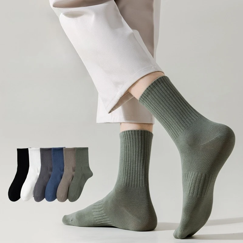 Socks Men Male Pure Cotton Casual Solid Color Medium Tube Socks Antibacterial Deodorant Sweat-absorbing Men's Business Socks Sox
Socks Men Male Pure Cotton Casual Solid Color Medium Tube Socks Antibacterial Deodorant Sweat-absorbing Men's Business Socks Sox