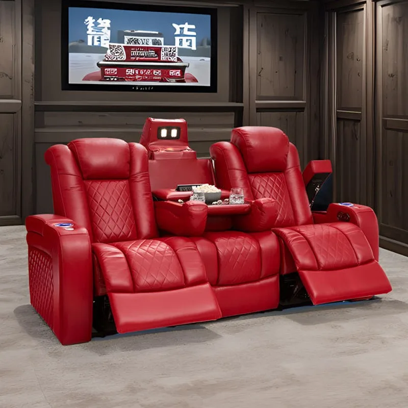 Electric Recliner Sofa Set Furniture Genuine Leather Home Theater Cinema Seating with Power Adjustable Backrest & Cup Holders
Electric Recliner Sofa Set Furniture Genuine Leather Home Theater Cinema Seating with Power Adjustable Backrest & Cup Holders