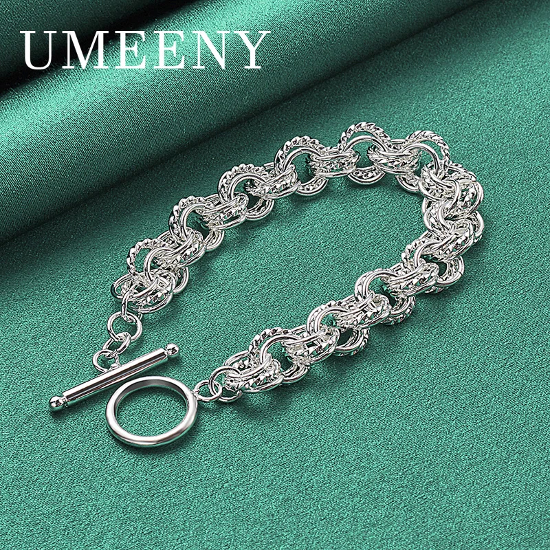 Luxury 925 Sterling Silver 8 Inch Exquisite Fashion Hoop Bracelet Women Jewelry Engagement Gift
Luxury 925 Sterling Silver 8 Inch Exquisite Fashion Hoop Bracelet Women Jewelry Engagement Gift
