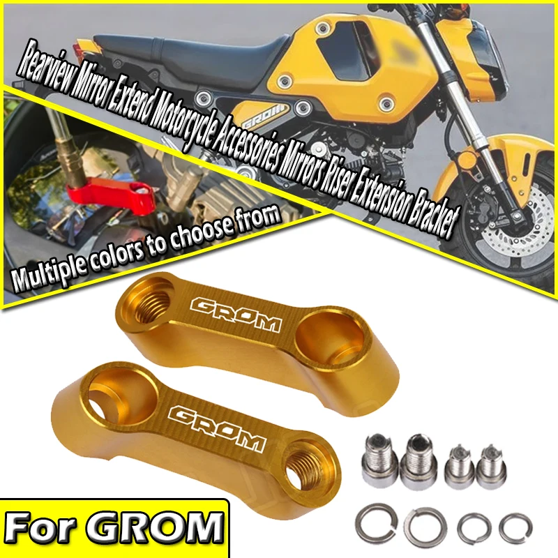 10mm 8mm Rearview Mirror Extend Motorcycle Accessories Mirrors Riser Extension Bracket For GROM MSX125 MSX 125 2019-2024
10mm 8mm Rearview Mirror Extend Motorcycle Accessories Mirrors Riser Extension Bracket For GROM MSX125 MSX 125 2019-2024
