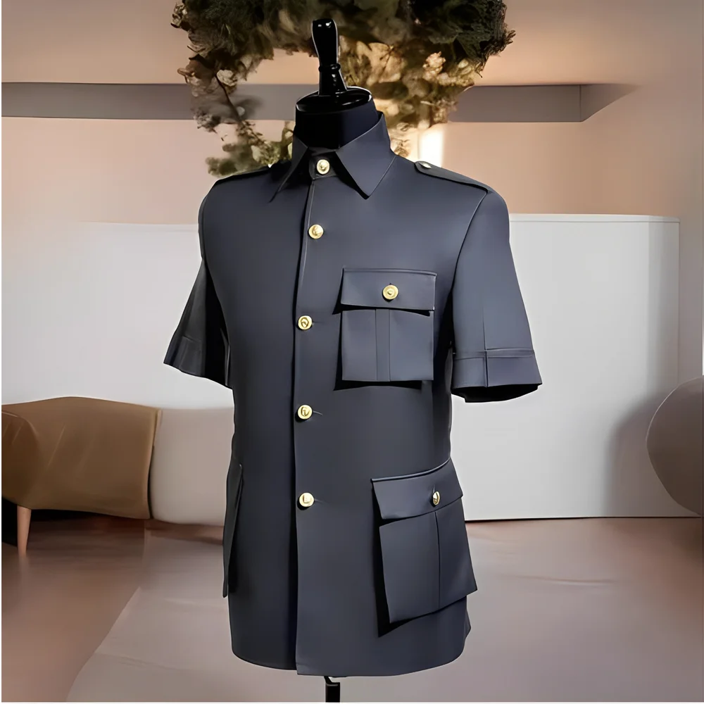 Men's Suits Blazer 1 Piece Jacket Single Breasted Stand Lapel Short Sleeve Outfits Male Clothing Costume Wedding Tuxedo
Men's Suits Blazer 1 Piece Jacket Single Breasted Stand Lapel Short Sleeve Outfits Male Clothing Costume Wedding Tuxedo