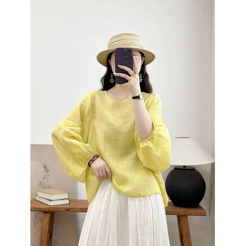 Summer New Casual Country Style Fresh and Comfortable Thin Women's Plus Size Lantern Sleeve Seven-Eighth Sleeve Top
Summer New Casual Country Style Fresh and Comfortable Thin Women's Plus Size Lantern Sleeve Seven-Eighth Sleeve Top