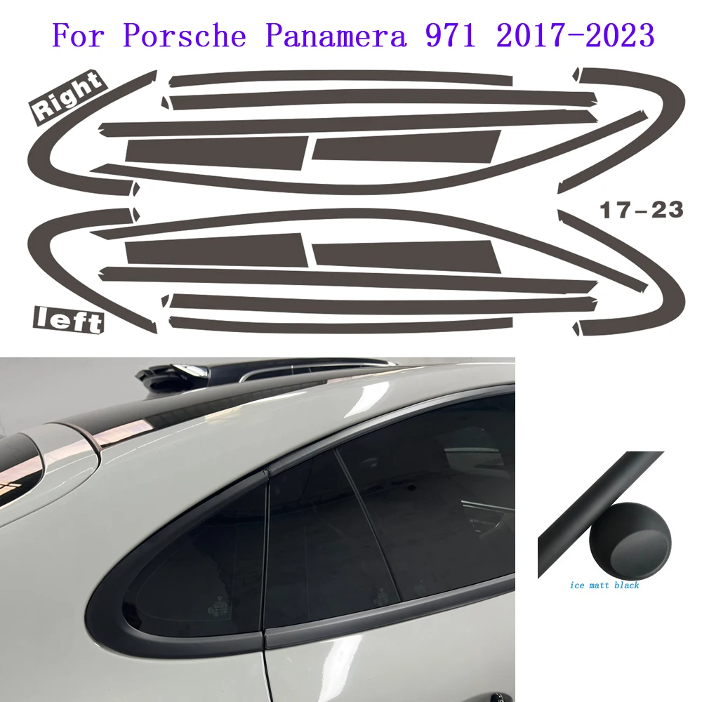 Matte Black PVC Car Window Decorative Strip Sticker for Porsche Panamera 971 2017-2023 hatchback Exterior Protection Accessory
Matte Black PVC Car Window Decorative Strip Sticker for Porsche Panamera 971 2017-2023 hatchback Exterior Protection Accessory