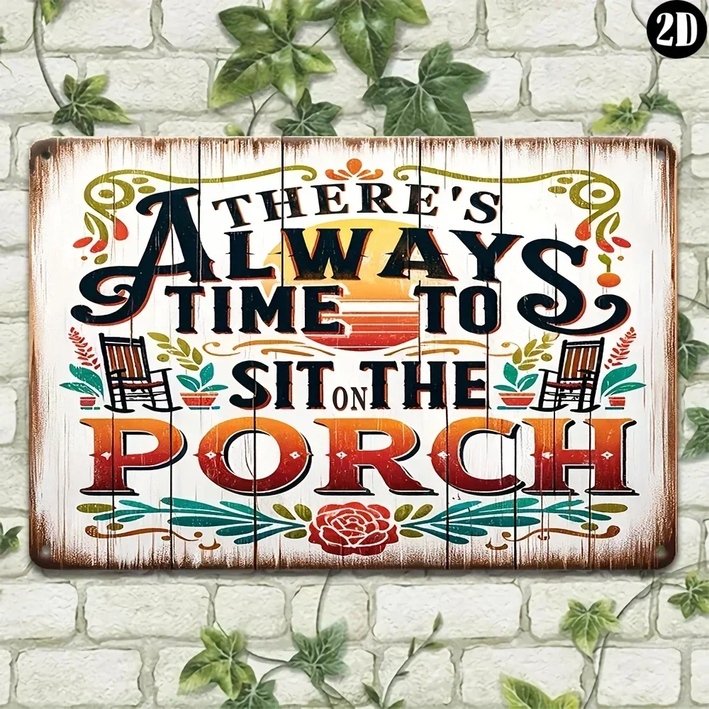 Timeless Iron Sheet Decorative Painting - 1pc "Always Time to Sit on The Porch" Rustic Aluminum Sign
Timeless Iron Sheet Decorative Painting - 1pc "Always Time to Sit on The Porch" Rustic Aluminum Sign