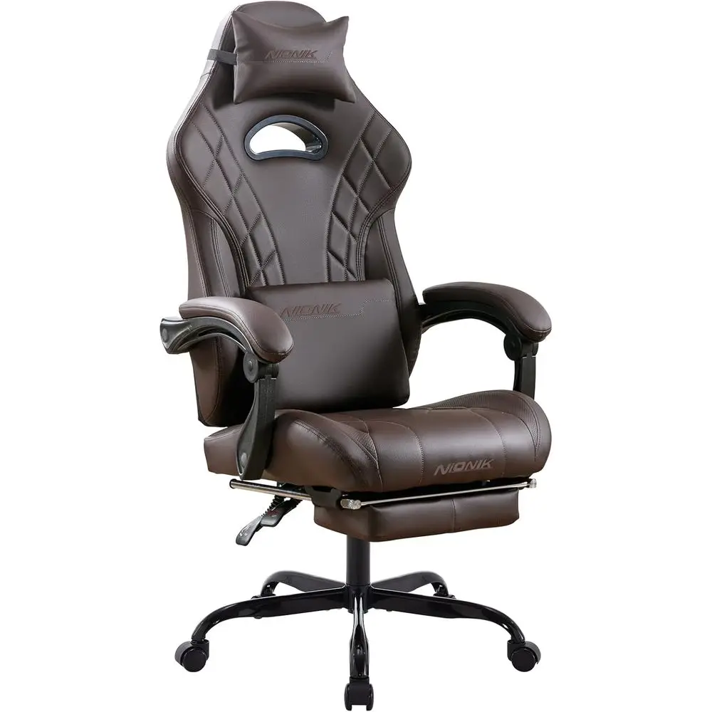 Ergonomic Gaming Chair with Footrest, Massage Lumbar Support, Adjustable Height and Backrest for Comfortable Gaming Sessions
Ergonomic Gaming Chair with Footrest, Massage Lumbar Support, Adjustable Height and Backrest for Comfortable Gaming Sessions