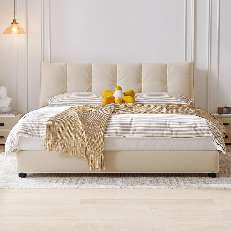 Beige Bedroom Double Bed Waterproof Designer House Wooden Luxury Double Bed Full Size Modern Letto Matrimoniale Home Furniture
Beige Bedroom Double Bed Waterproof Designer House Wooden Luxury Double Bed Full Size Modern Letto Matrimoniale Home Furniture