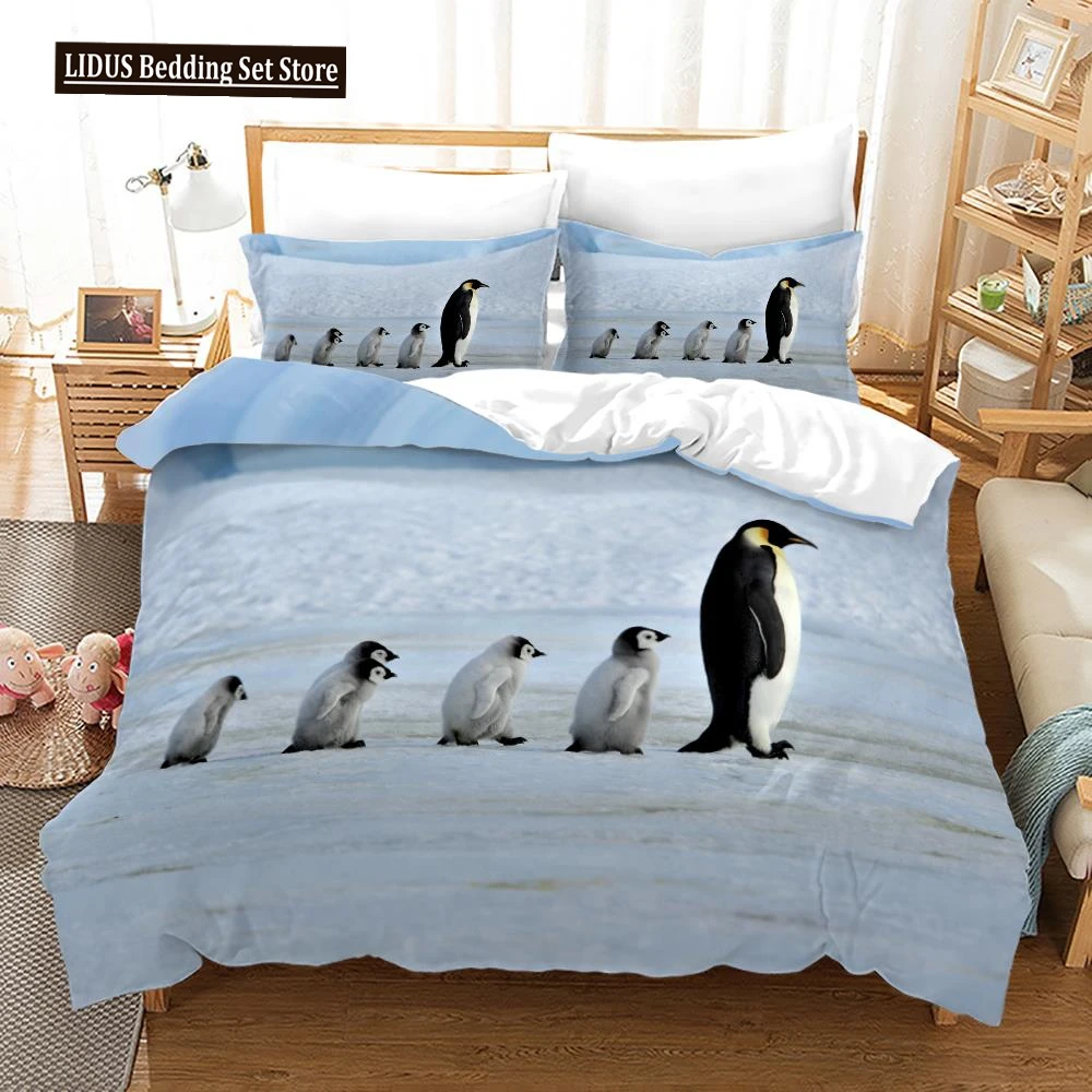 Antarctic Penguins Duvet Cover Set For Kid Girl Boy Cute Animals Polyester Comforter Cover Black White Print Bedspread King Size
Antarctic Penguins Duvet Cover Set For Kid Girl Boy Cute Animals Polyester Comforter Cover Black White Print Bedspread King Size