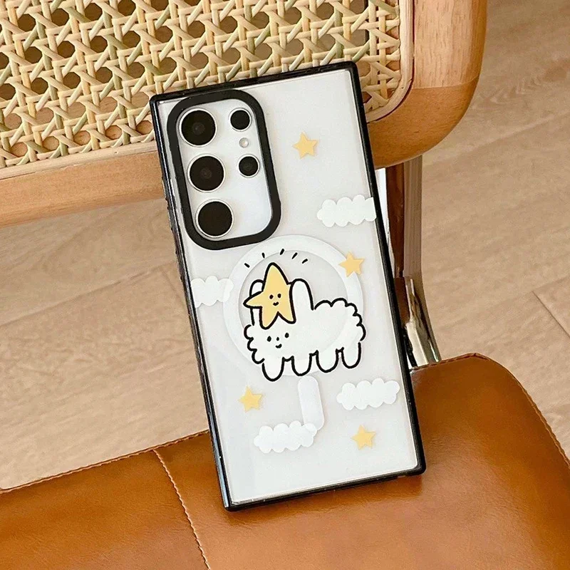Cute Cloud Magnetic Acrylic Black Border Case for Samsung Galaxy S 23 S24 S25 Ultra Plus S25+ S25U Protective Cover
Cute Cloud Magnetic Acrylic Black Border Case for Samsung Galaxy S 23 S24 S25 Ultra Plus S25+ S25U Protective Cover