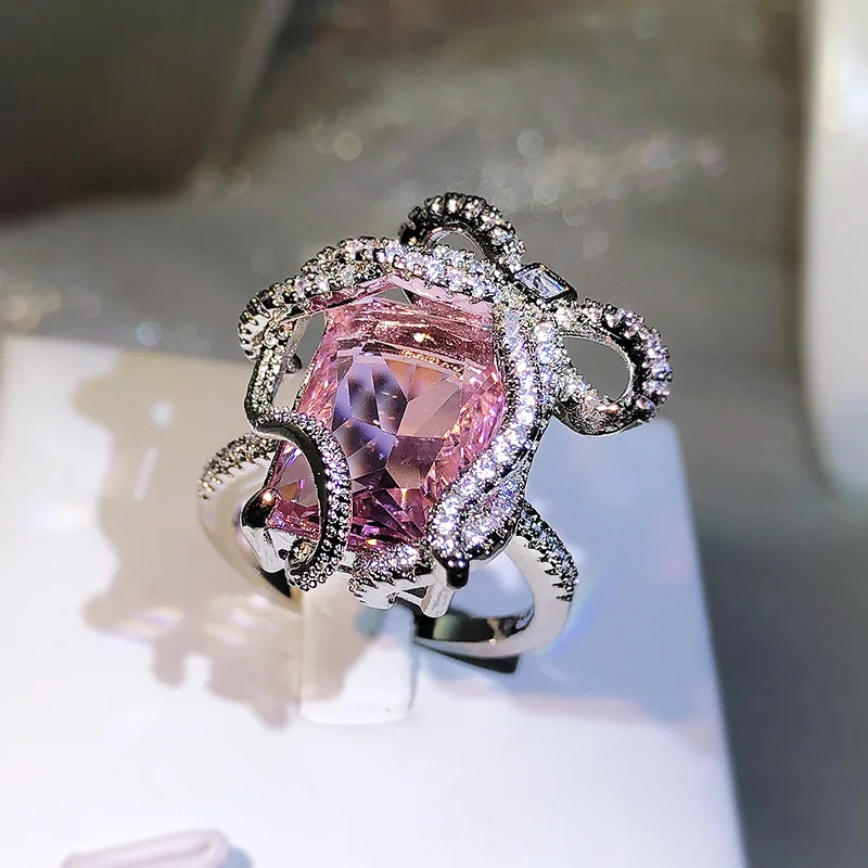 Luxurious Openwork Entwined Sapphire Pink Princess Full Diamond Couple Ring For Women Opening Adjusts Anniversary Gift Jewelry
Luxurious Openwork Entwined Sapphire Pink Princess Full Diamond Couple Ring For Women Opening Adjusts Anniversary Gift Jewelry