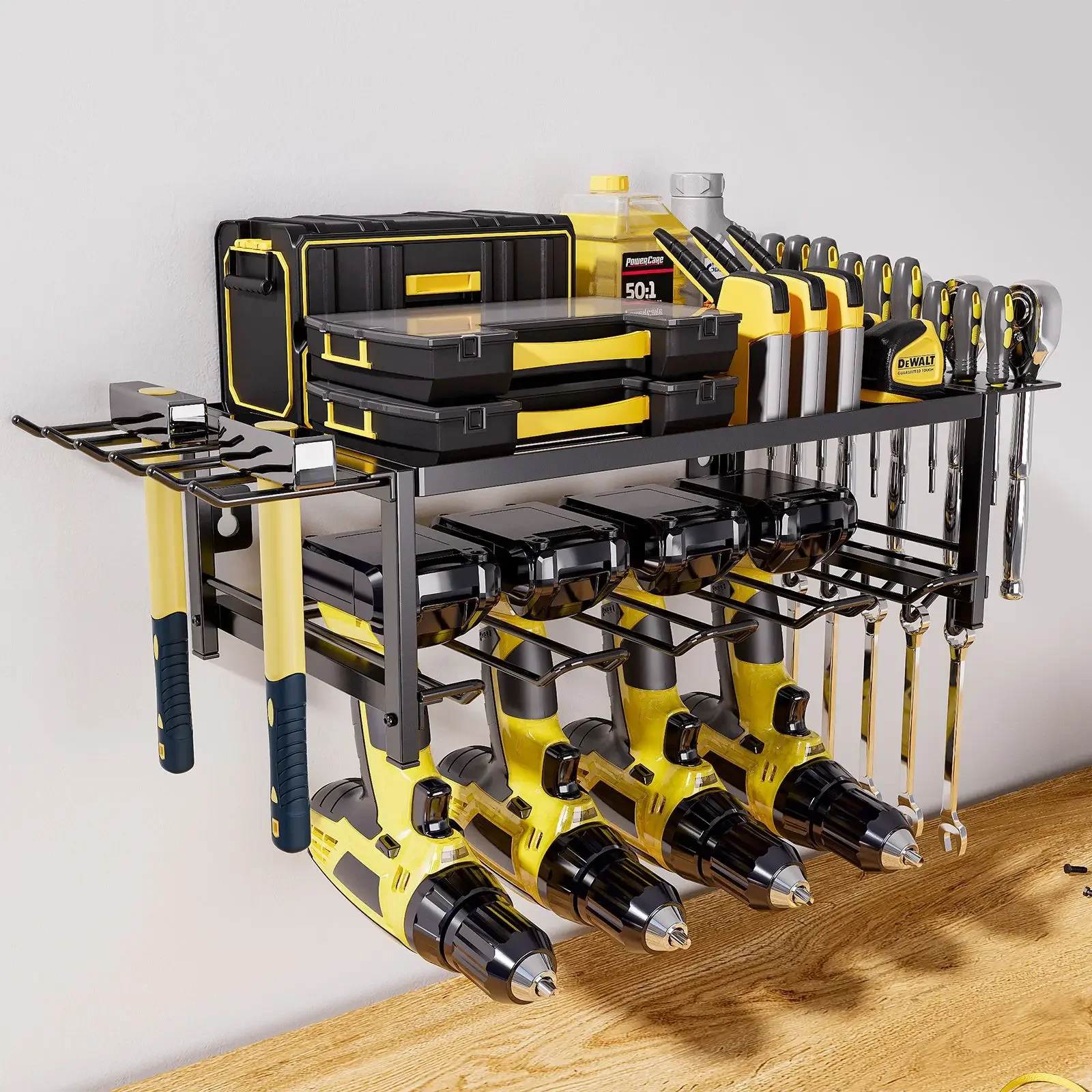 Wrought iron hand electric drill bracket, wall-mounted power tool rack, charging drill storage rack, tool storage rack
Wrought iron hand electric drill bracket, wall-mounted power tool rack, charging drill storage rack, tool storage rack