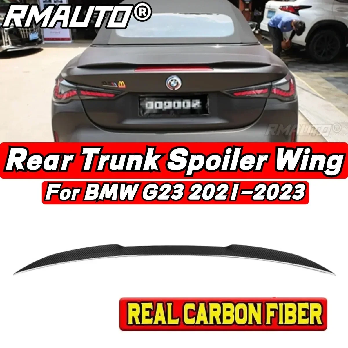 BMW G23 Автомобильный задний спойлер багажника Внешняя часть Автомобильный задний спойлер Крыло для BMW G23 G83 M4 Convertible 2021-2023 Автомобильные аксессуары
BMW G23 Автомобильный задний спойлер багажника Внешняя часть Автомобильный задний спойлер Крыло для BMW G23 G83 M4 Convertible 2021-2023 Автомобильные аксессуары