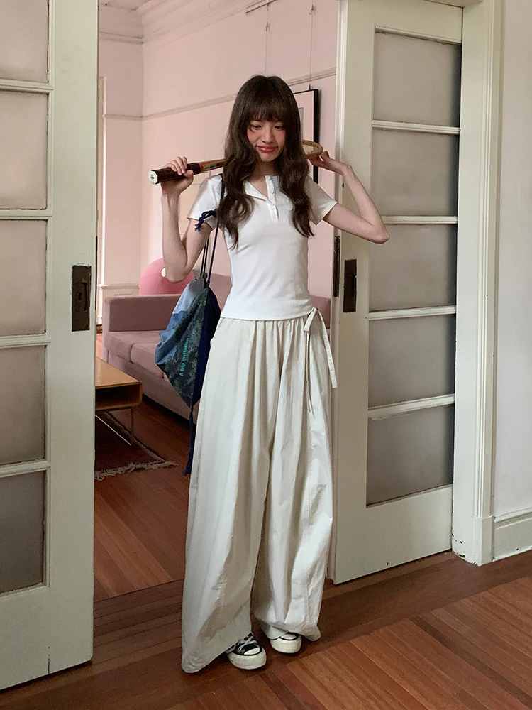Loose Wide Leg Casual Pants Light Weight Summer Trousers in Apricot Color Comfortable Long Pants for Walking ort Women
Loose Wide Leg Casual Pants Light Weight Summer Trousers in Apricot Color Comfortable Long Pants for Walking ort Women