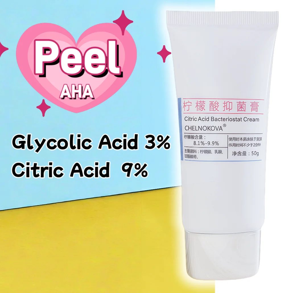 glycolic acid 3% citric acid 9% Cream 50g peel peeling 
glycolic acid 3% citric acid 9% Cream 50g peel peeling