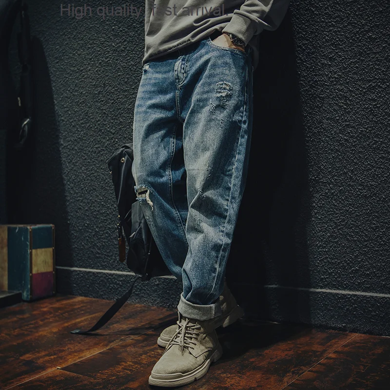 Ripped Autumn Patch Jeans Men's Loose Fashion Brand Retro Trendy Men's Trousers Spring and Autumn Trends All-Matching Harem Pant
Ripped Autumn Patch Jeans Men's Loose Fashion Brand Retro Trendy Men's Trousers Spring and Autumn Trends All-Matching Harem Pant