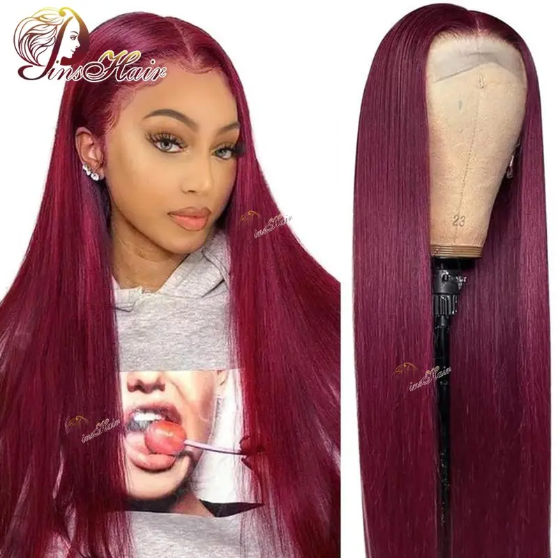 99j Burgundy Lace Frontal Human Hair Wigs Straight Red 180 Density 13x4 Lace Front Human Hair Wig Pre Plucked For Black Women
99j Burgundy Lace Frontal Human Hair Wigs Straight Red 180 Density 13x4 Lace Front Human Hair Wig Pre Plucked For Black Women