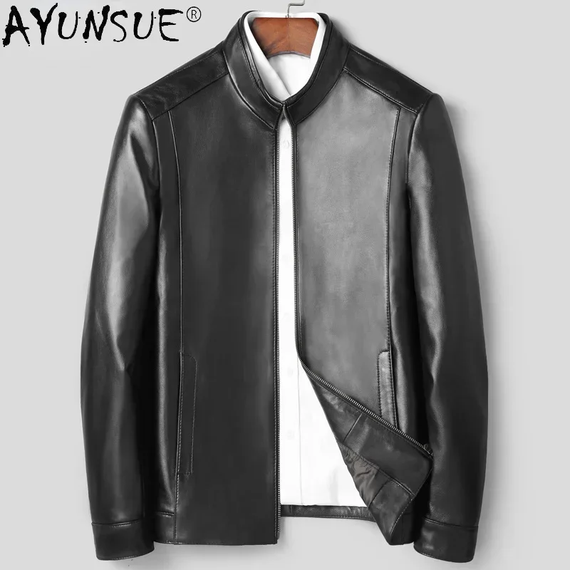 AYUNSUE 100% Куртки из натуральной кожи осенние черные Дубленки модные мотоциклетные и байкерские куртки для мужчин Chaquetas Gmm346
AYUNSUE 100% Куртки из натуральной кожи осенние черные Дубленки модные мотоциклетные и байкерские куртки для мужчин Chaquetas Gmm346