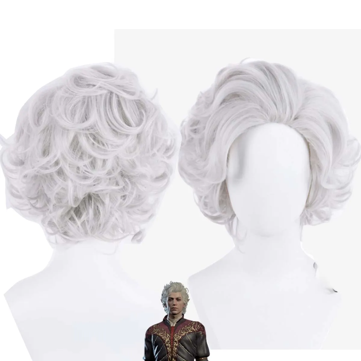 Men Halloween Party Game Baldur's Gate Astarion Cosplay Short Silver Grey Curly Wig
Men Halloween Party Game Baldur's Gate Astarion Cosplay Short Silver Grey Curly Wig