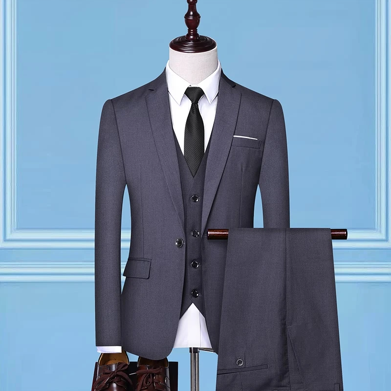 2025 Men's British Style Three-Piece Set High-Quality Fashionable Handsome Versatile Trendy Business Casual Solid Color
2025 Men's British Style Three-Piece Set High-Quality Fashionable Handsome Versatile Trendy Business Casual Solid Color