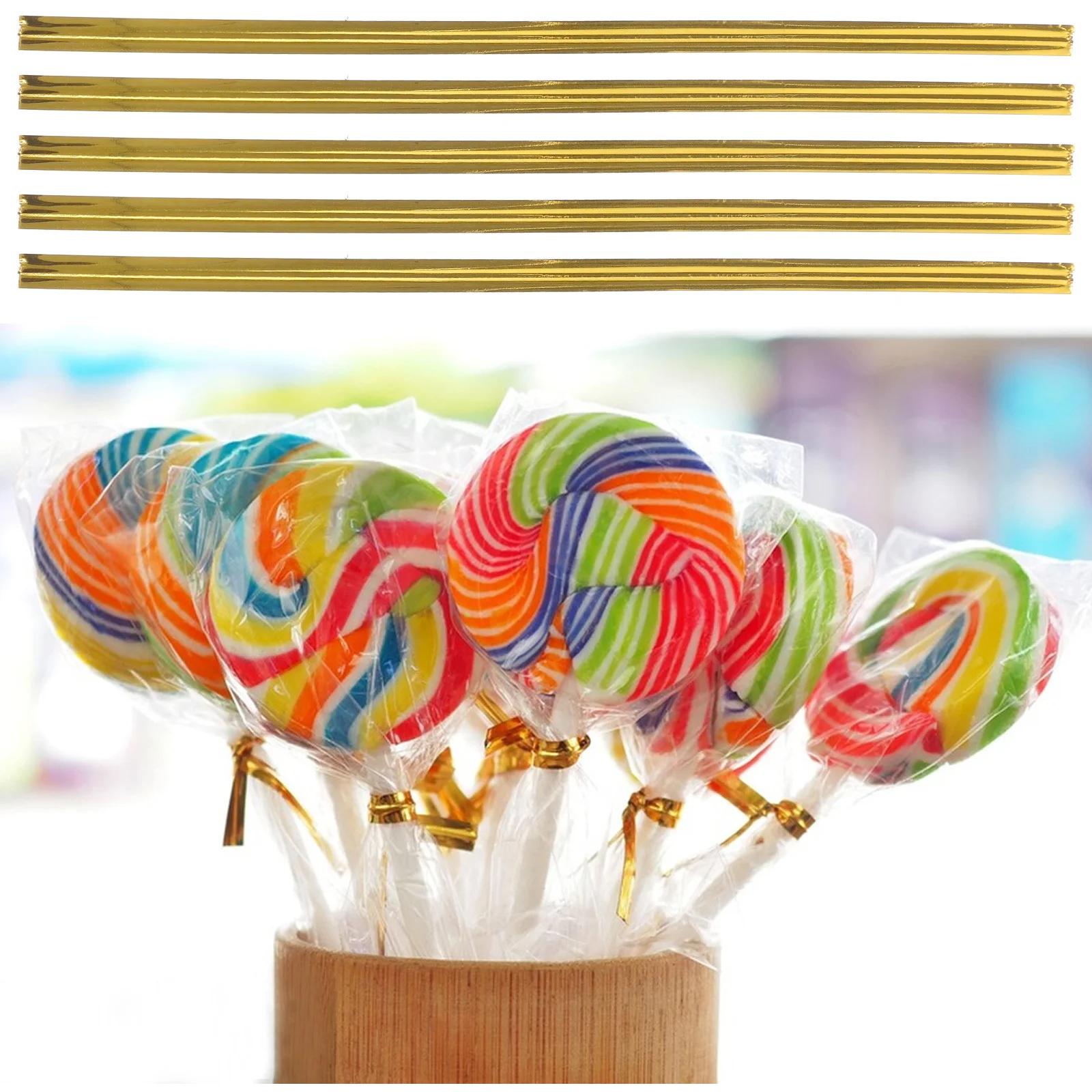 800 pcs Golden Ties 10Cm Metallic Twist Wire For Gift Bags Candy Wrapping Party Favors Holiday Decor Bread Treats Packaging
800 pcs Golden Ties 10Cm Metallic Twist Wire For Gift Bags Candy Wrapping Party Favors Holiday Decor Bread Treats Packaging