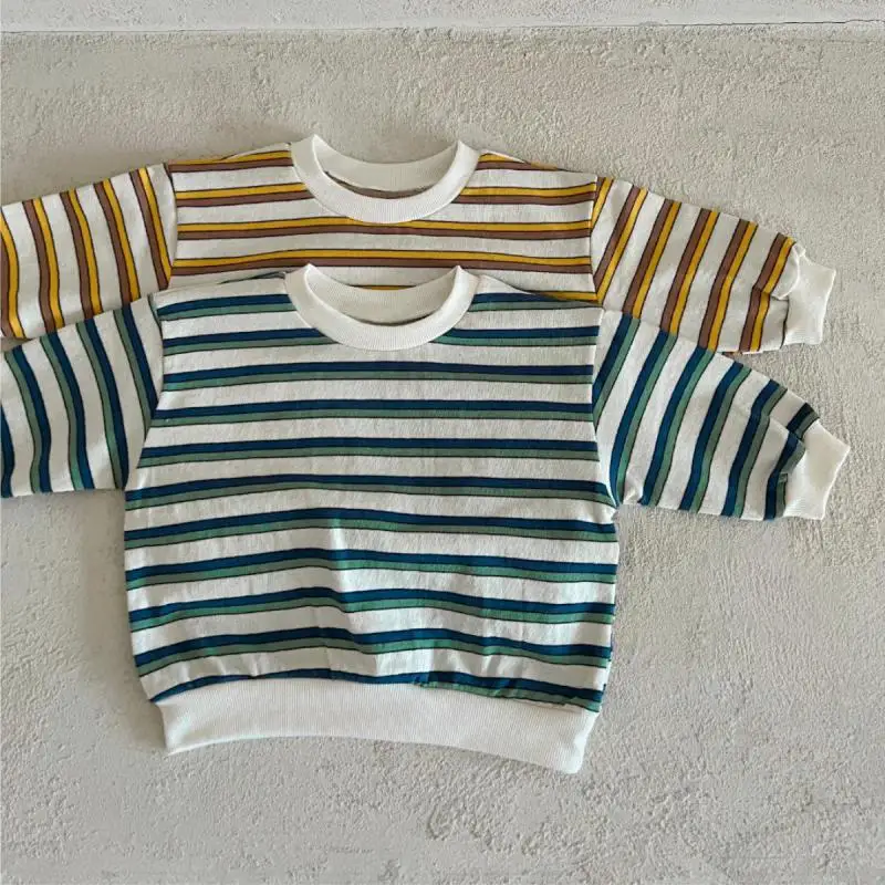 2024 Autumn New Baby Long Sleeve Striped Sweatshirt Infant Boy Girls Casual Pullover Tops Toddler Cotton Baby Tees
2024 Autumn New Baby Long Sleeve Striped Sweatshirt Infant Boy Girls Casual Pullover Tops Toddler Cotton Baby Tees