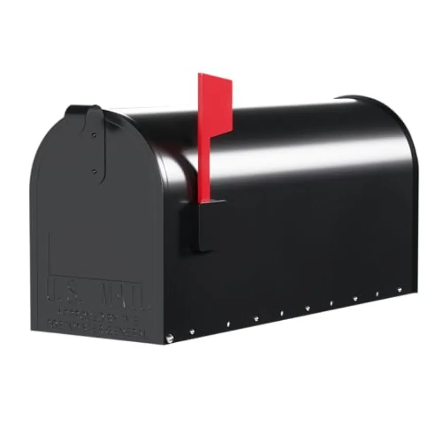 Post Mount Mailbox with Durable Aluminium Flag - Medium Capacity, Black, Galvanized Steel - 6.92 in. W x 8.87in. H x 20.05 in.
Post Mount Mailbox with Durable Aluminium Flag - Medium Capacity, Black, Galvanized Steel - 6.92 in. W x 8.87in. H x 20.05 in.