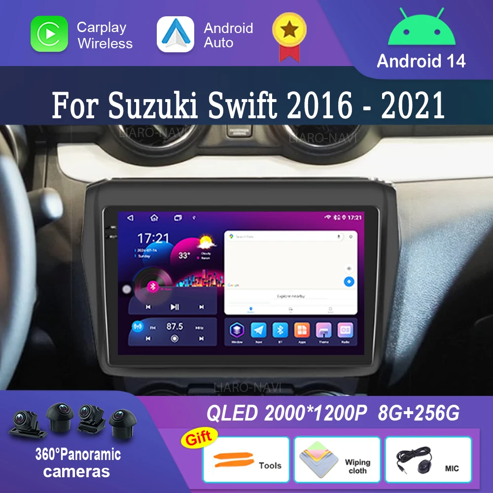 Car Video Multimedia Player Android 14 4G WiFi for Suzuki Swift 2016 - 2021 Bluetooth GPS Navigation QLED Screen Cooling Fan
Car Video Multimedia Player Android 14 4G WiFi for Suzuki Swift 2016 - 2021 Bluetooth GPS Navigation QLED Screen Cooling Fan