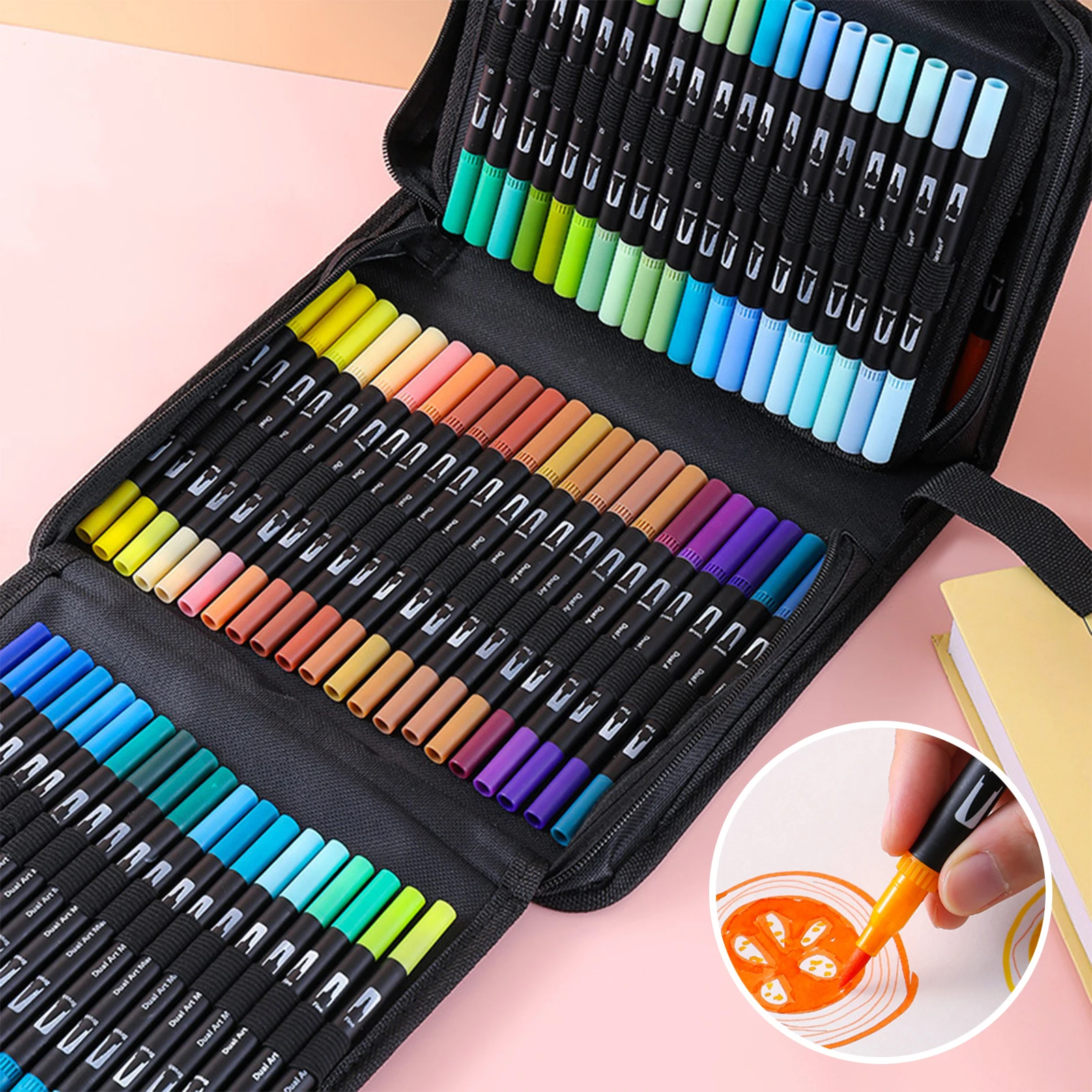 Double-headed watercolor pen set 100 colors
Double-headed watercolor pen set 100 colors