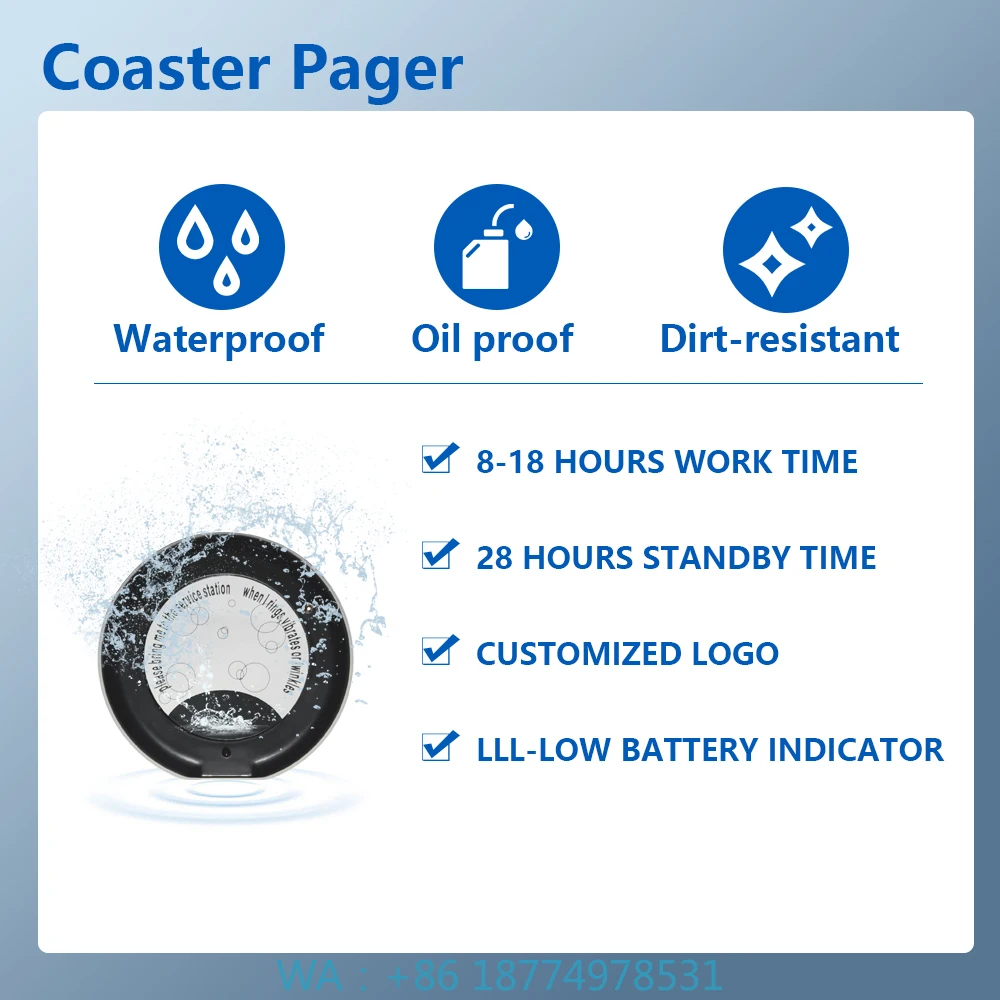 r Calling Device for Table Service with Vibration Alert Wireless Restaurant Paging System, 1 Transmitter & 10 Receivers, Custome
r Calling Device for Table Service with Vibration Alert Wireless Restaurant Paging System, 1 Transmitter & 10 Receivers, Custome