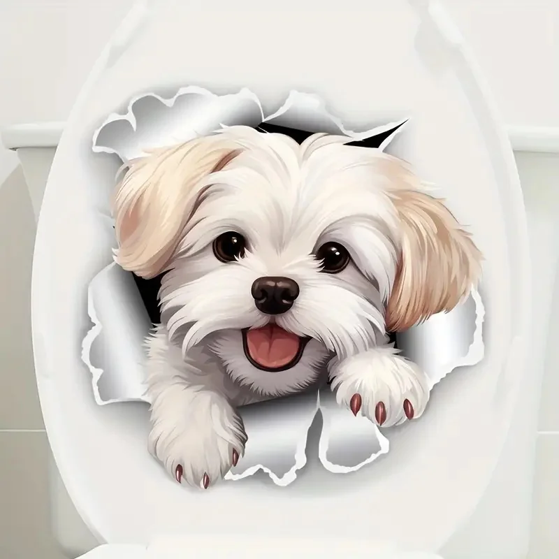 Cute 3D Dog Self-Adhesive Wall Decal Removable, Reusable PVC Sticker for Toilet Lid, Bathroom Decor
Cute 3D Dog Self-Adhesive Wall Decal Removable, Reusable PVC Sticker for Toilet Lid, Bathroom Decor