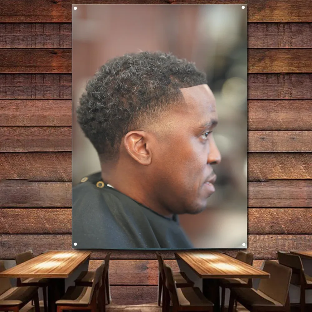 Black Men Wavy Hairstyles Tapestry Barber Shop Wall Decor Art Banner Wall Hanging Flag with 4 Grommets Custom Hairstyling Poster
Black Men Wavy Hairstyles Tapestry Barber Shop Wall Decor Art Banner Wall Hanging Flag with 4 Grommets Custom Hairstyling Poster