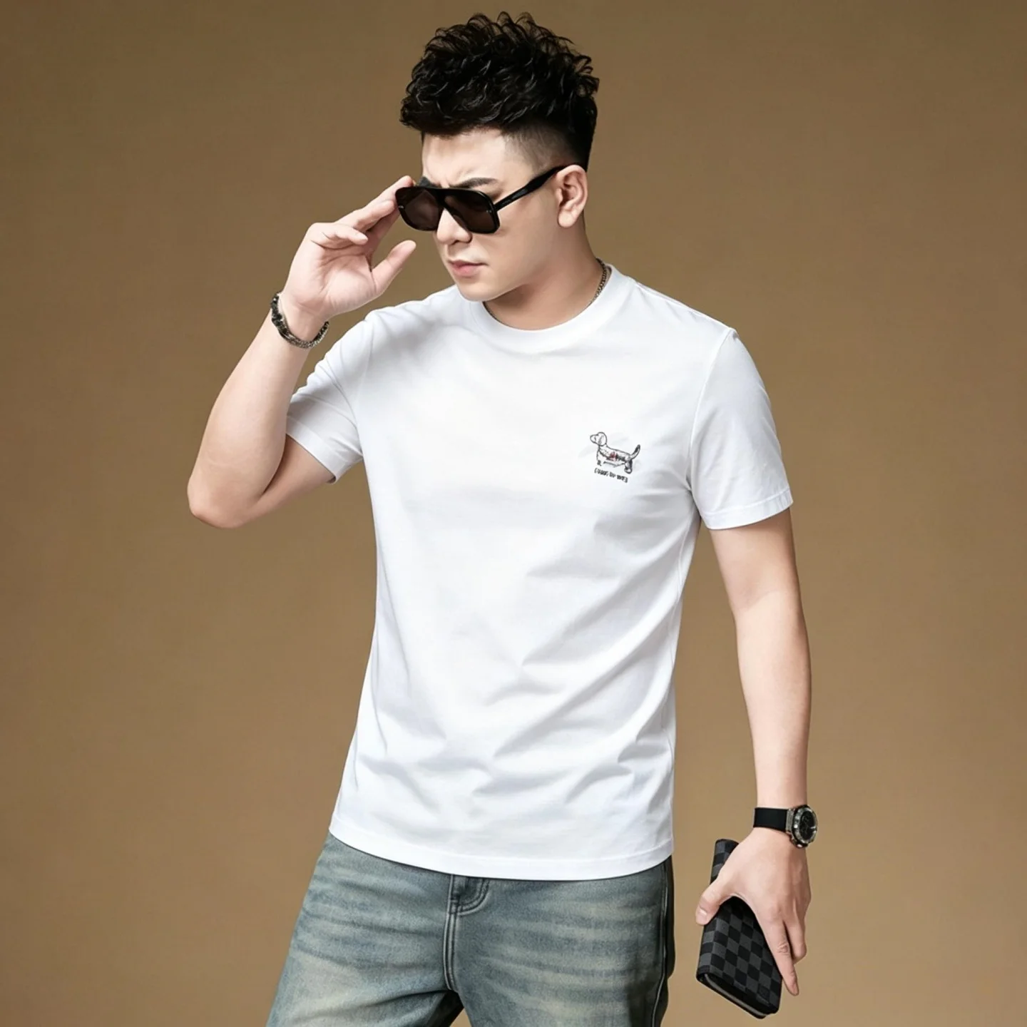 Summer 2026 Men's ort Sve T-irt Embroidered Dog Casual round Ne Faionable Versatile Breathable Cotton Blend Urban ...
Summer 2026 Men's ort Sve T-irt Embroidered Dog Casual round Ne Faionable Versatile Breathable Cotton Blend Urban ...