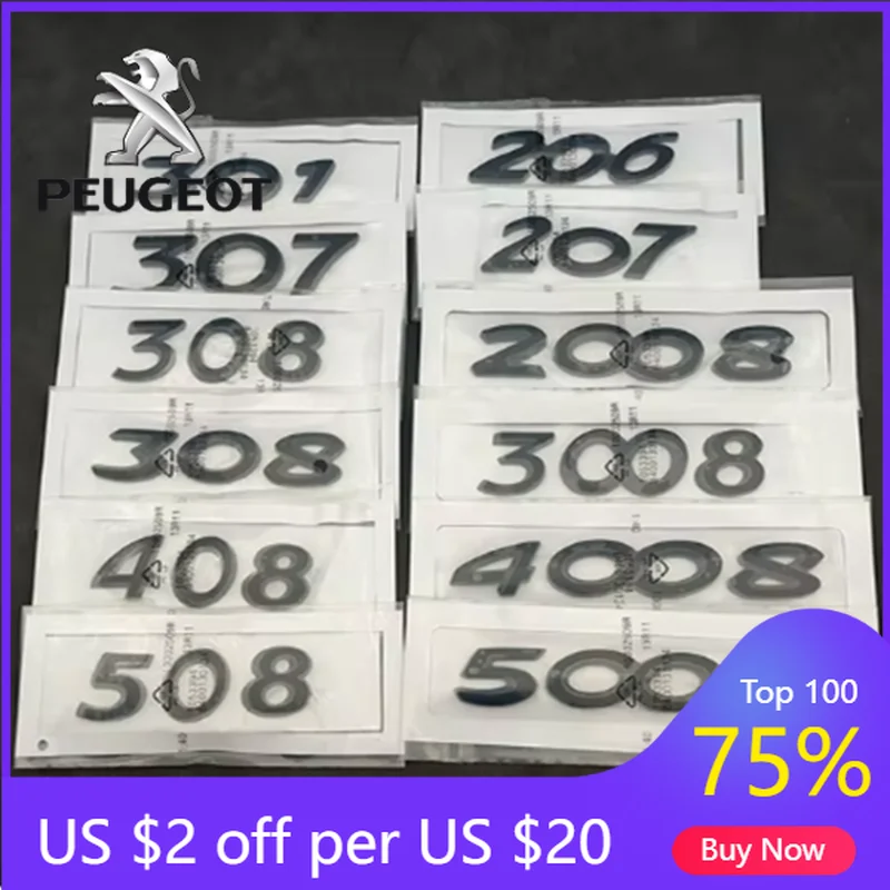 2026 Hot Car Sticker 3D ABS Chrome Car Trunk Sticker For Peugeot Logo Letters 206 207 301 307 308 408 508 2008 3008 4008 5008 Le
2026 Hot Car Sticker 3D ABS Chrome Car Trunk Sticker For Peugeot Logo Letters 206 207 301 307 308 408 508 2008 3008 4008 5008 Le
