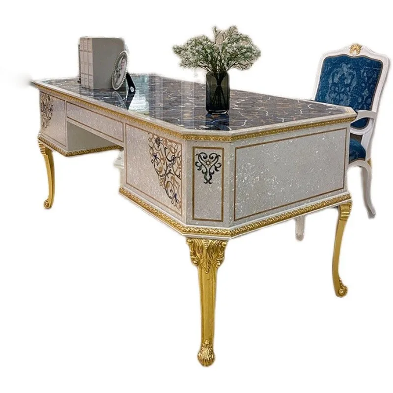 Письменный стол во французском стиле с инкрустацией из паркета, компьютерный стол для виллы, особняка, клуба
Письменный стол во французском стиле с инкрустацией из паркета, компьютерный стол для виллы, особняка, клуба